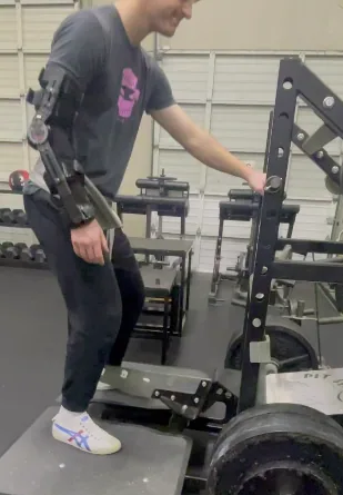Post-operative Tommy John athlete training the lower body while the elbow is protected